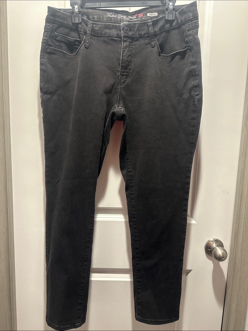 Petite Sophisticate Black Skinny Jeans - Pull-On Style